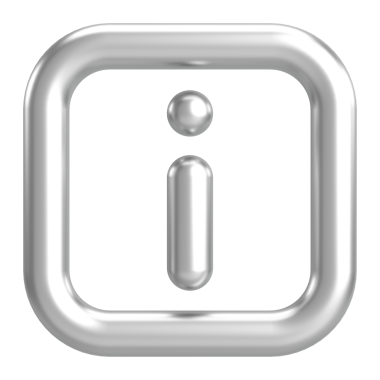 Üç boyutlu bilgi simgesi. 3B illüstrasyon.