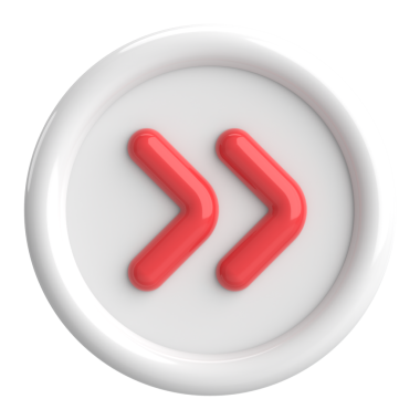 Sonraki düğme. Devam et düğmesi. 3B illüstrasyon.