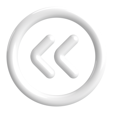 Önceki düğme. Arka düğme. 3B illüstrasyon.