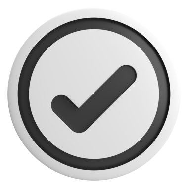 3 boyutlu onay kutusu. İşaretle. 3B illüstrasyon.