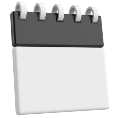 Boş takvim. Üç boyutlu takvim. 3B illüstrasyon.