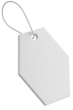 Fiyat etiketi Fiyat etiketi 3B illüstrasyon.