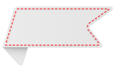 Fiyat etiketi Fiyat etiketi 3B illüstrasyon.
