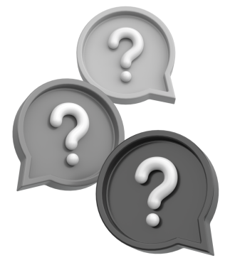 Soru işareti işareti. 3B illüstrasyon.