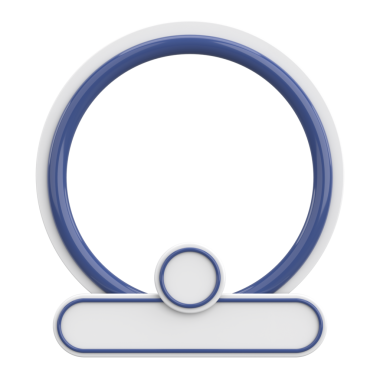 Sosyal medya için profil çerçevesi. 3B illüstrasyon.