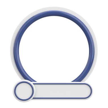 Sosyal medya için profil çerçevesi. 3B illüstrasyon.