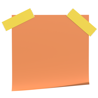 Üç boyutlu not defteri. Yapışkan bir not. 3B illüstrasyon.