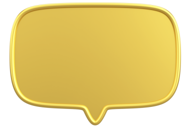 Konuşma balonu. Mesaj kutusu. 3B illüstrasyon.