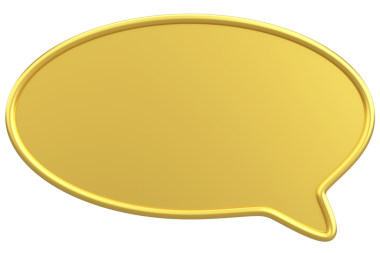 Konuşma balonu. Mesaj kutusu. 3B illüstrasyon.