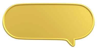 Konuşma balonu. Mesaj kutusu. 3B illüstrasyon.