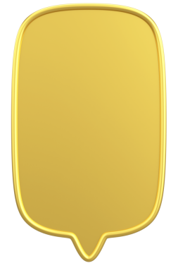 Konuşma balonu. Mesaj kutusu. 3B illüstrasyon.