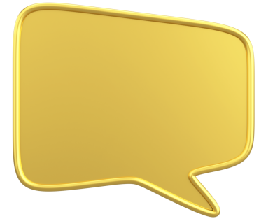 Konuşma balonu. Mesaj kutusu. 3B illüstrasyon.