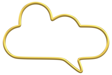 Konuşma balonu. Mesaj kutusu. 3B illüstrasyon.