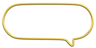 Konuşma balonu. Mesaj kutusu. 3B illüstrasyon.