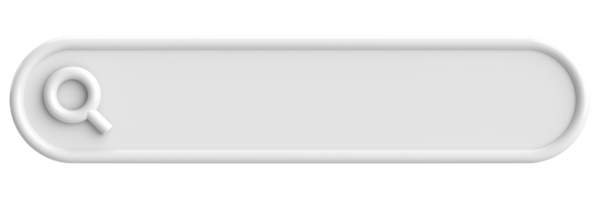 Arama alanı. Arama barı. 3B illüstrasyon.