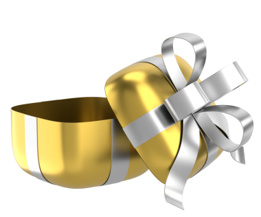 Hediye Kutusu açıldı. Üç boyutlu hediye kutusu. 3B illüstrasyon.