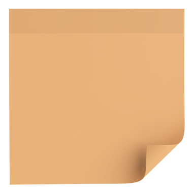 Üç boyutlu not kağıdı. Yapışkan bir not. 3B illüstrasyon.