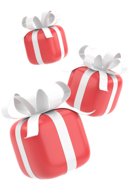 Üç boyutlu hediye kutusu. 3B illüstrasyon.