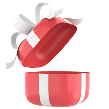 Hediye Kutusu açıldı. Üç boyutlu hediye kutusu. 3B illüstrasyon.