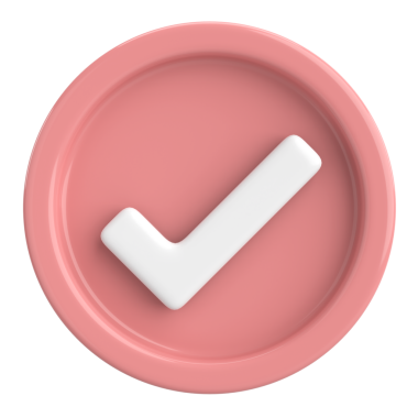 3 boyutlu onay kutusu. İşaretle. 3B illüstrasyon.