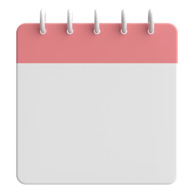 Boş takvim. Üç boyutlu takvim. 3B illüstrasyon.