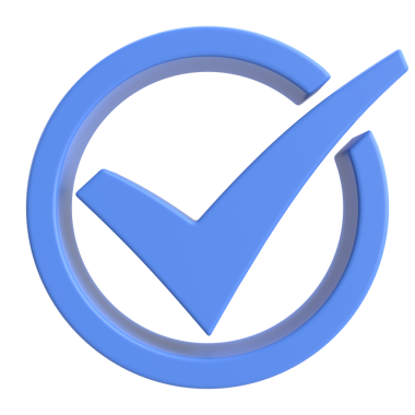 3 boyutlu onay kutusu. İşaretle. 3B illüstrasyon.