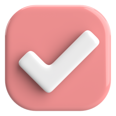 3 boyutlu onay kutusu. İşaretle. 3B illüstrasyon.