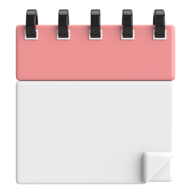 Boş takvim. Üç boyutlu takvim. 3B illüstrasyon.