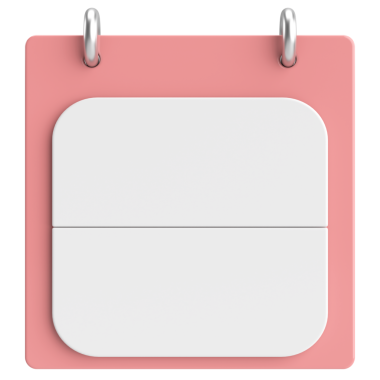 Boş takvim. Üç boyutlu takvim. 3B illüstrasyon.