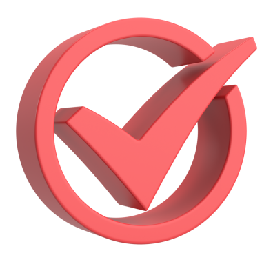 3 boyutlu onay kutusu. İşaretle. 3B illüstrasyon.