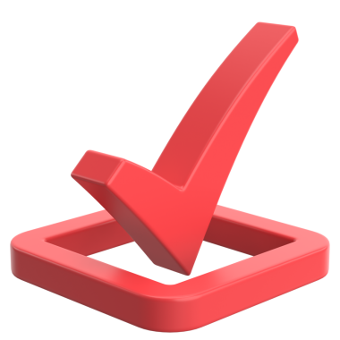 3 boyutlu onay kutusu. İşaretle. 3B illüstrasyon.