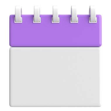 Boş takvim. Üç boyutlu takvim. 3B illüstrasyon.