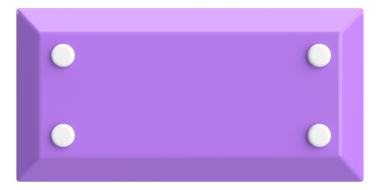 Üç boyutlu düğme. Boş tuş. 3B illüstrasyon.