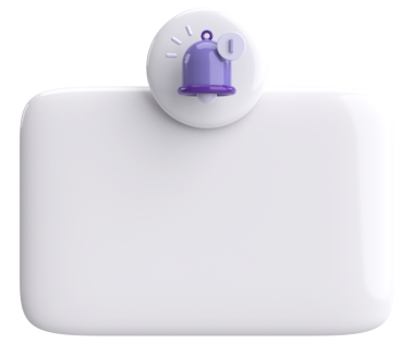 Üç boyutlu uyarı kutusu. 3B illüstrasyon.