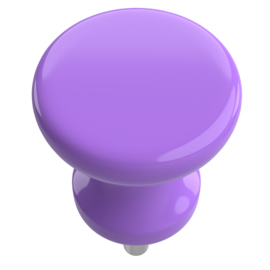 Pimi çek. Çizim iğnesi. Üç boyutlu pim. 3B illüstrasyon.