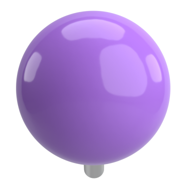 Pimi çek. Çizim iğnesi. Üç boyutlu pim. 3B illüstrasyon.