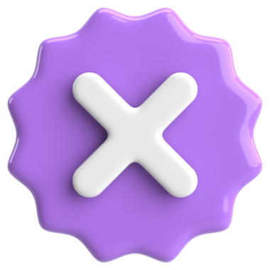 Üç boyutlu kapatma düğmesi. Çapraz. 3B illüstrasyon.