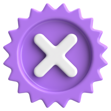 Üç boyutlu kapatma düğmesi. Çapraz. 3B illüstrasyon.