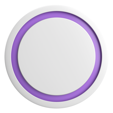 Üç boyutlu daire düğmesi. Boş tuş. 3B illüstrasyon.