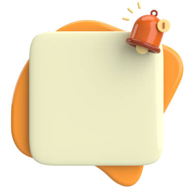 Üç boyutlu uyarı kutusu. 3B illüstrasyon.