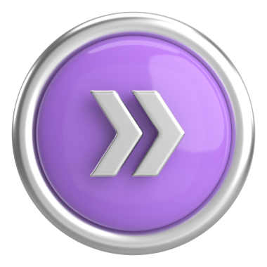 Sonraki düğme. Devam et düğmesi. 3B illüstrasyon.