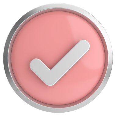 3 boyutlu onay kutusu. İşaretle. 3B illüstrasyon.