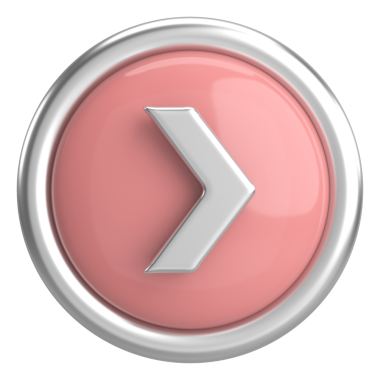 Sonraki düğme. Devam et düğmesi. 3B illüstrasyon.