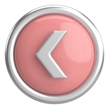 Önceki düğme. Arka düğme. 3B illüstrasyon.