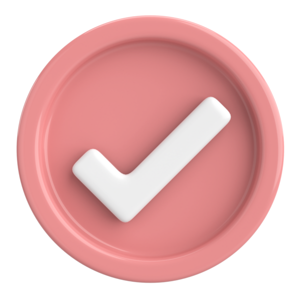 3 boyutlu onay kutusu. İşaretle. 3B illüstrasyon.