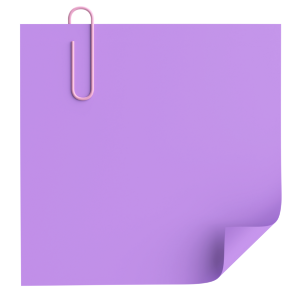 Üç boyutlu not kağıdı. Yapışkan bir not. 3B illüstrasyon.