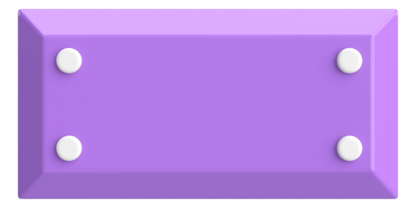 Üç boyutlu düğme. Boş tuş. 3B illüstrasyon.