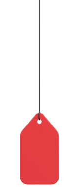 Boş Asılma Etiketi. 3B Görüntü.