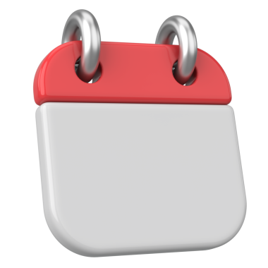 Boş takvim. Üç boyutlu takvim. 3B illüstrasyon.