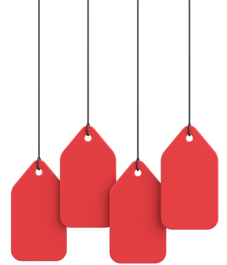 Boş Asılma Etiketi. 3B Görüntü.